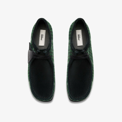 Clarks Wallabee Green Tweed Combination