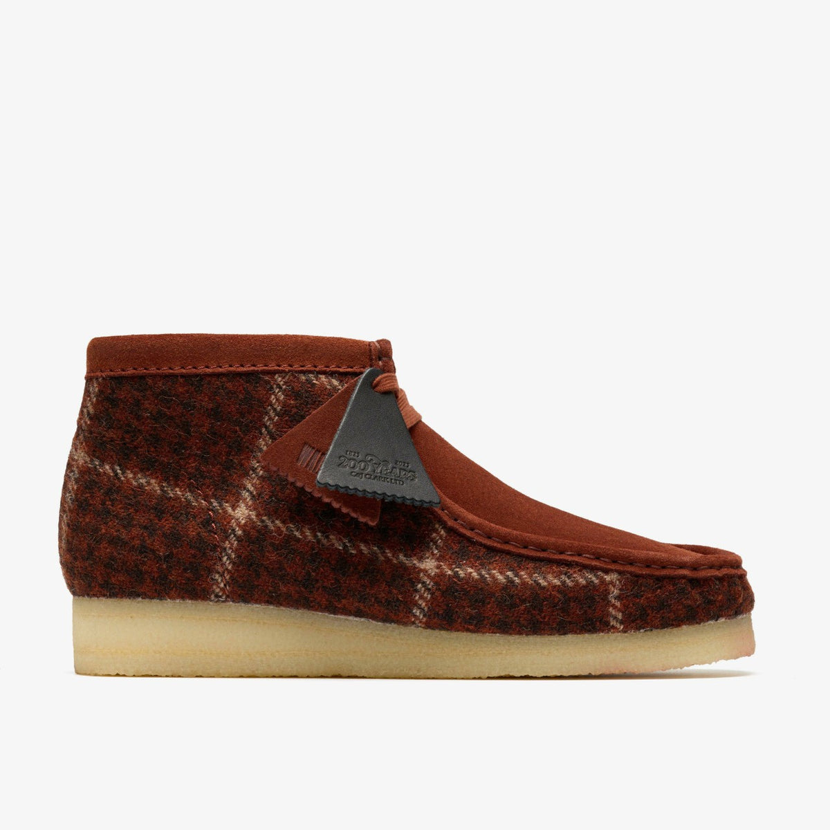 Clarks Wallabee Boot Rust Tweed Combination