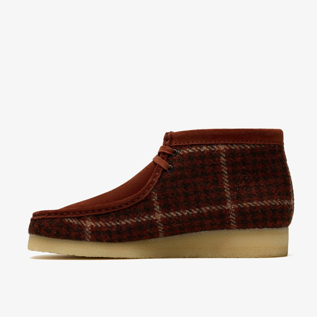Clarks Wallabee Boot Rust Tweed Combination