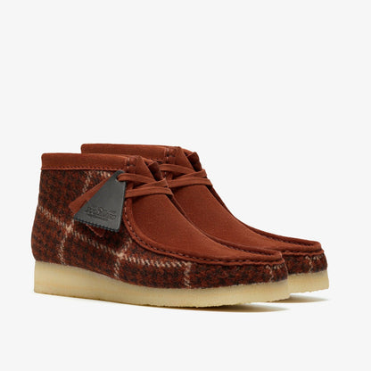 Clarks Wallabee Boot Rust Tweed Combination