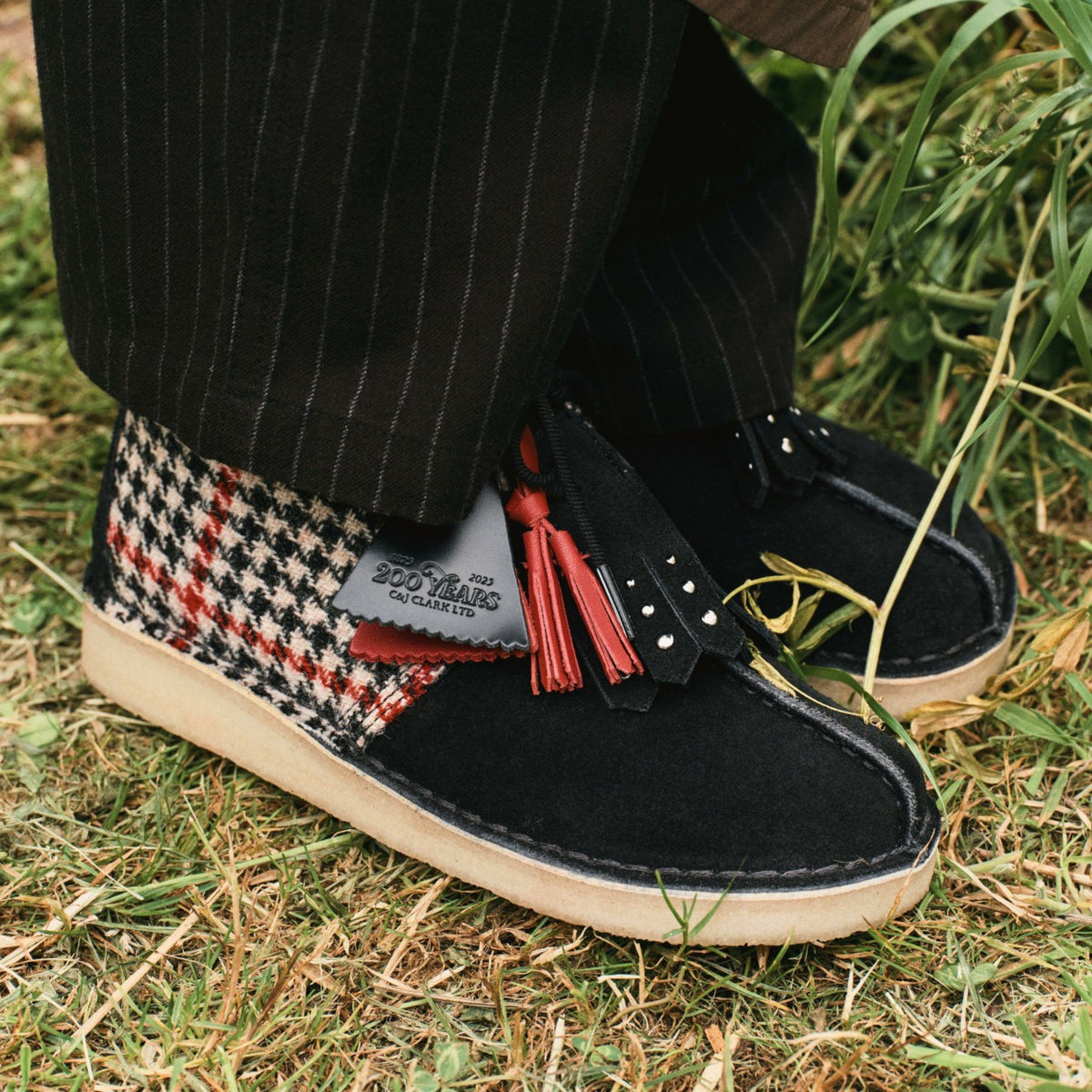Clarks Desert Trek Black Tweed Combination