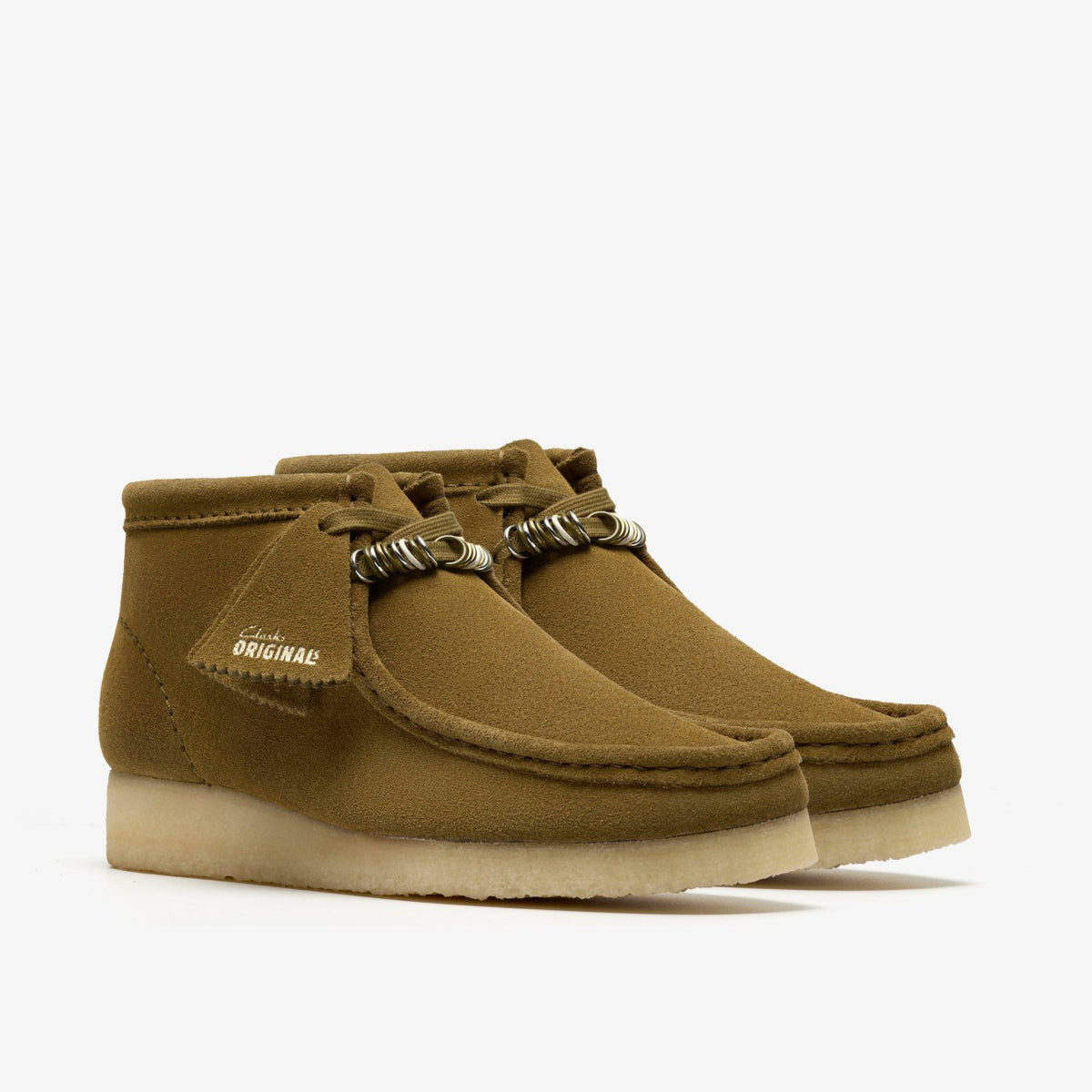Clarks Wallabee Boot Green Suede