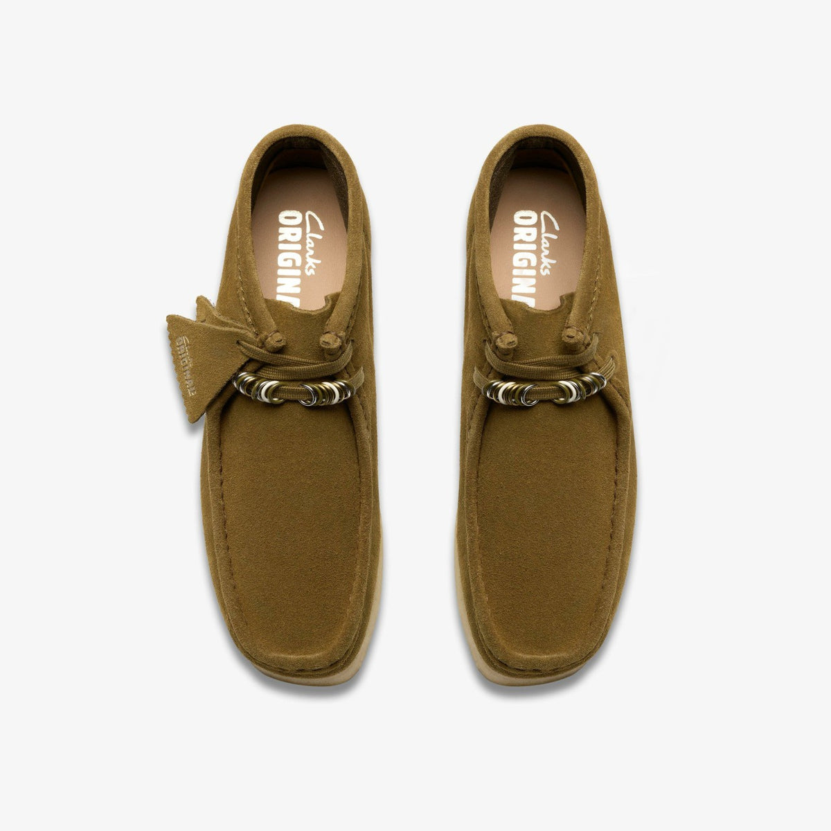 Clarks Wallabee Boot Green Suede