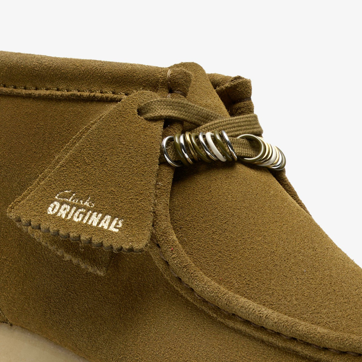 Clarks Wallabee Boot Green Suede