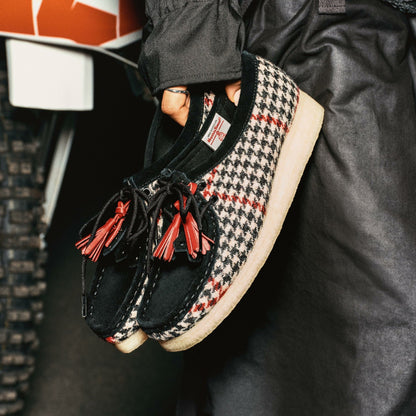 Clarks Wallabee Black Tweed Combination