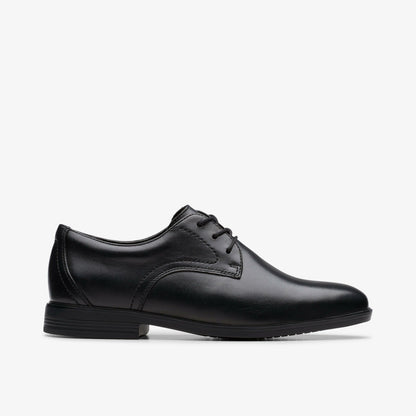 Clarks Jonwin Step Youth Black Leather