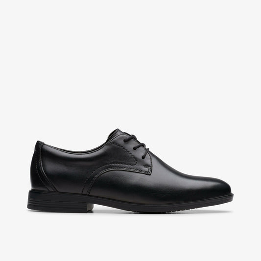 Clarks Jonwin Step Youth Black Leather