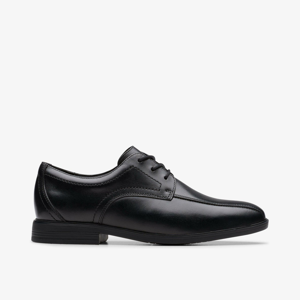 Clarks Jonwin Loop Youth Black Leather