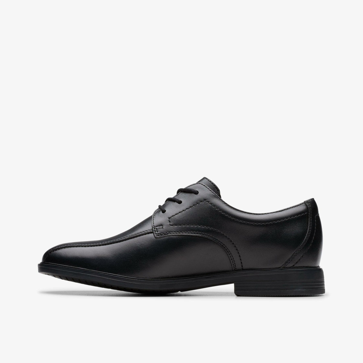 Clarks Jonwin Loop Youth Black Leather