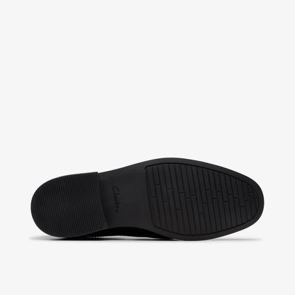 Clarks Jonwin Loop Youth Black Leather