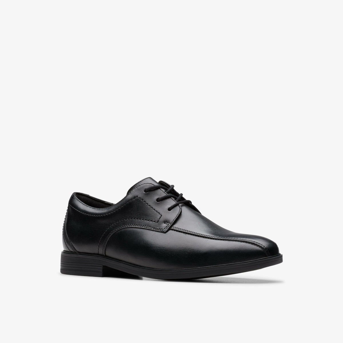 Clarks Jonwin Loop Youth Black Leather