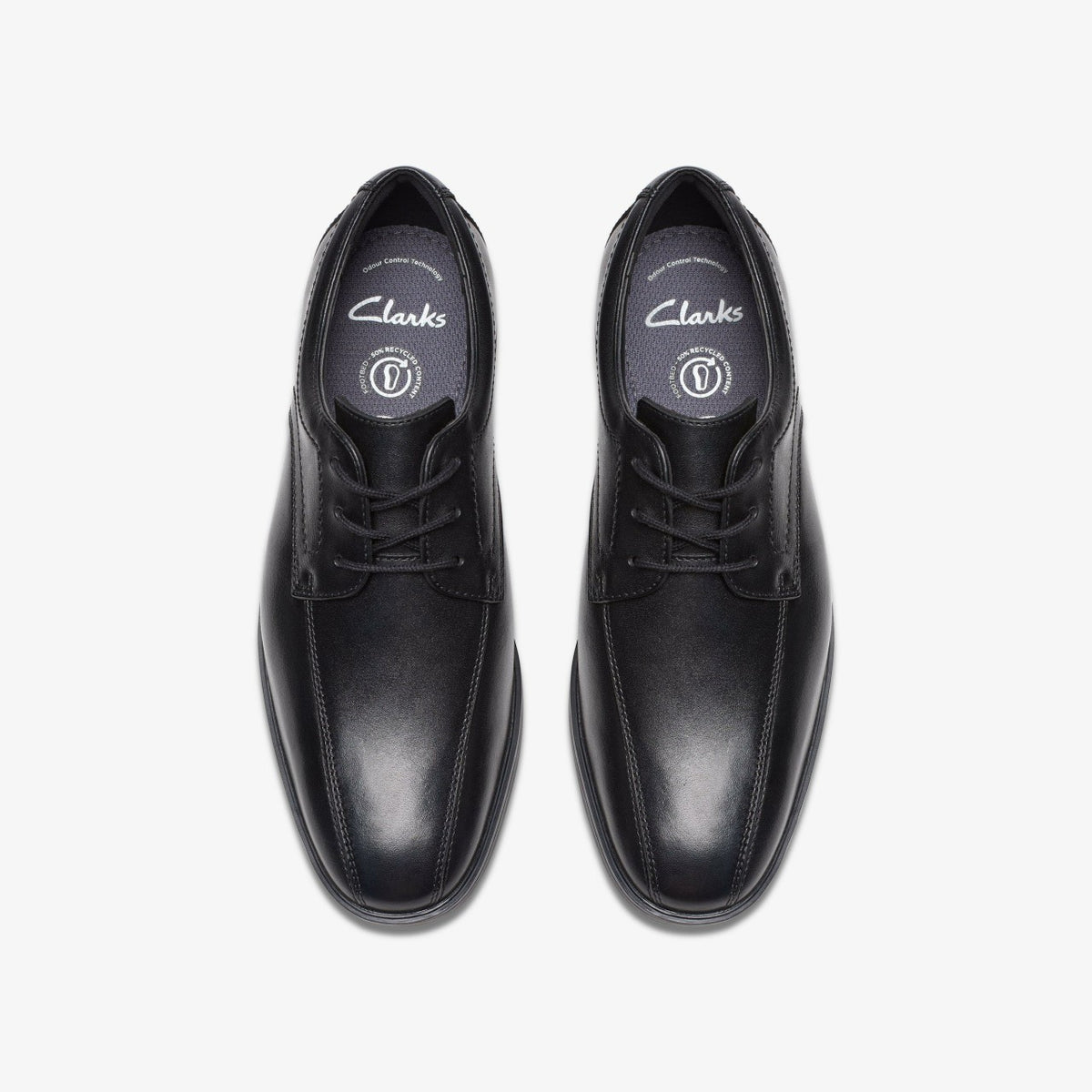 Clarks Jonwin Loop Youth Black Leather