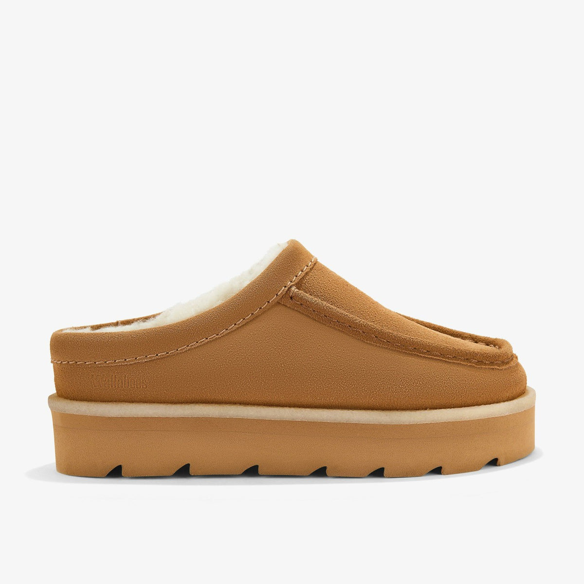 Clarks Meare Mule Caramel Warmlined