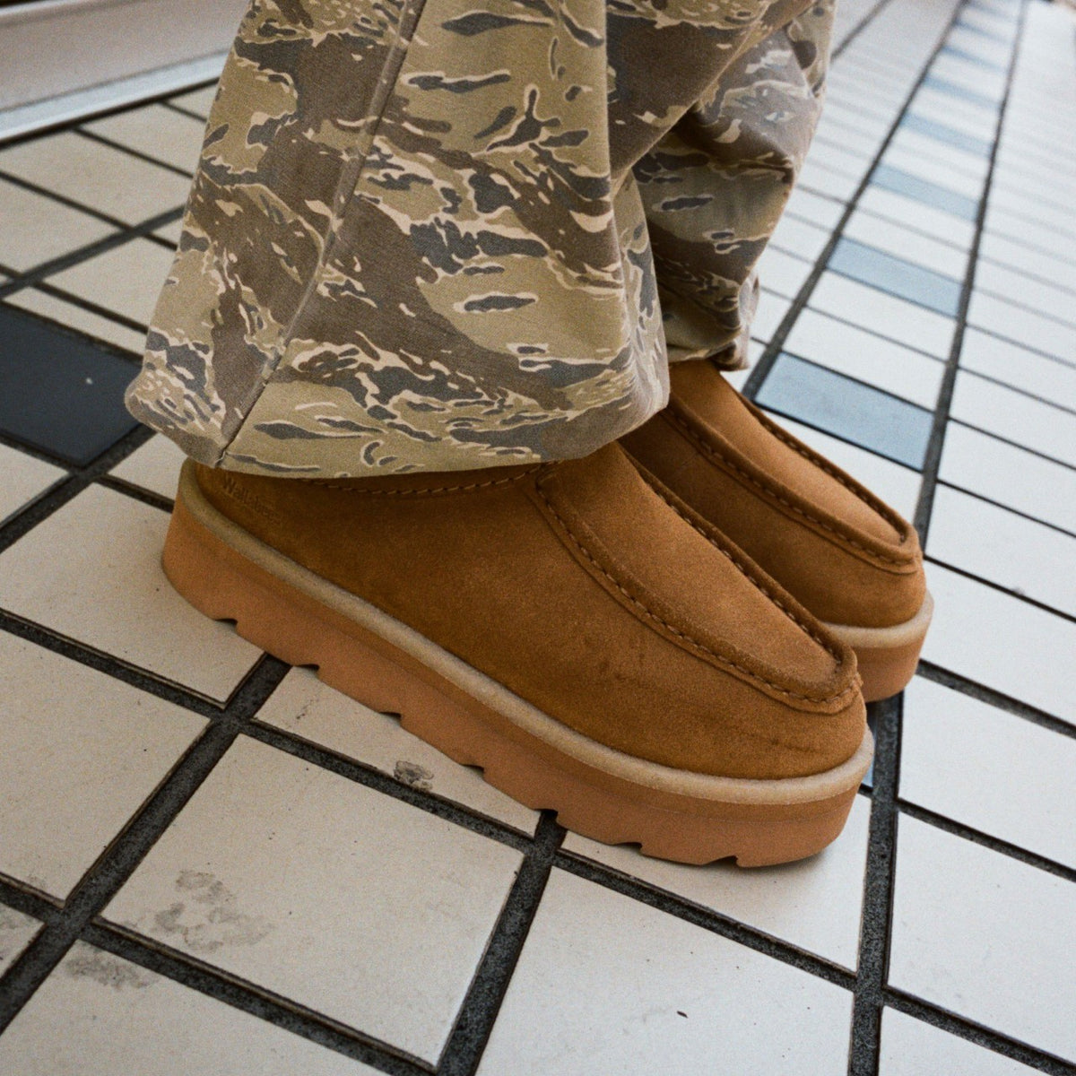 Clarks Meare Mule Caramel Warmlined