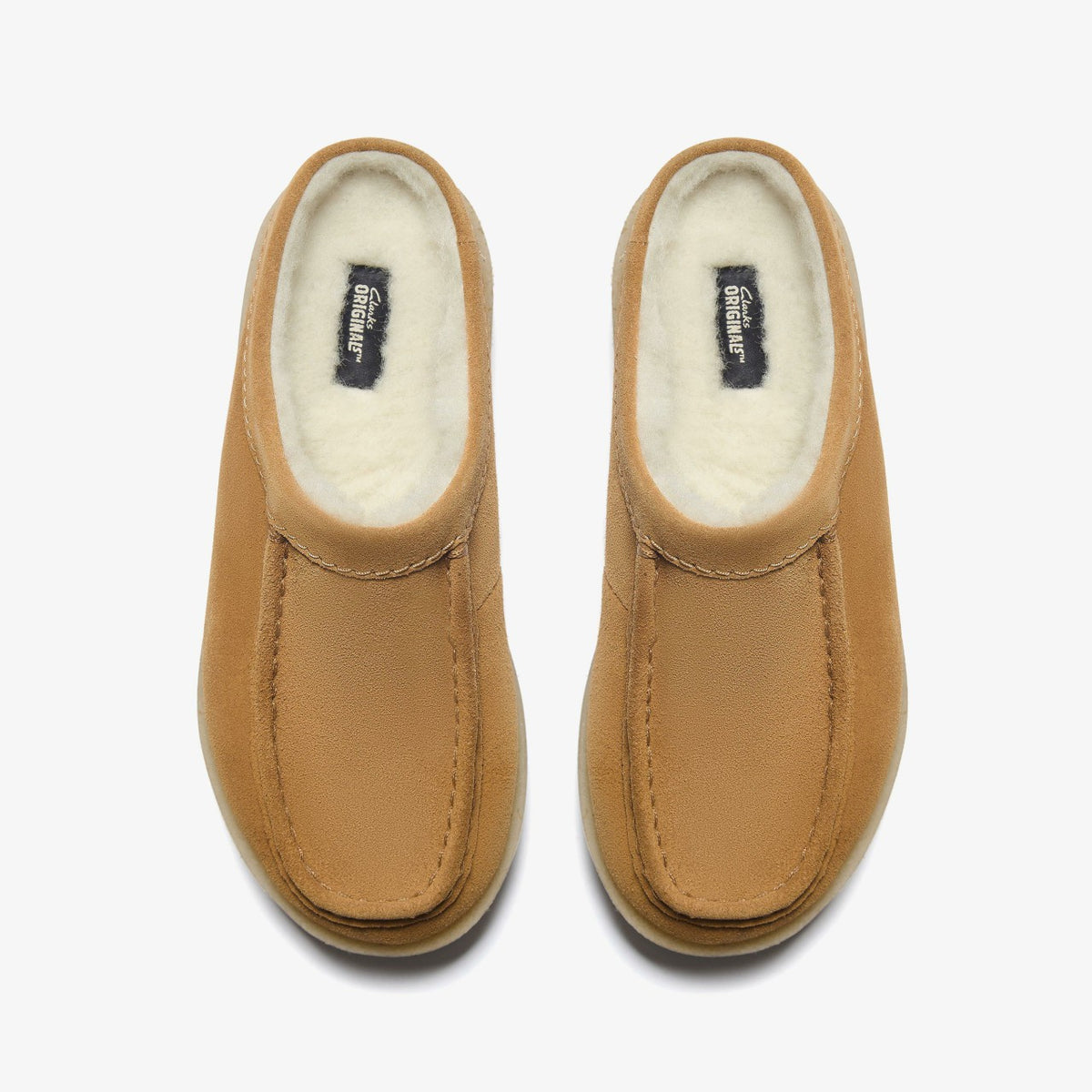Clarks Meare Mule Caramel Warmlined