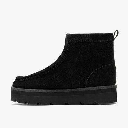 Clarks Meare Rooey Black Suede Warmlined