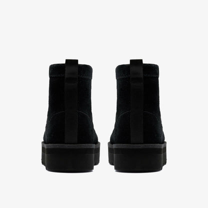 Clarks Meare Rooey Black Suede Warmlined