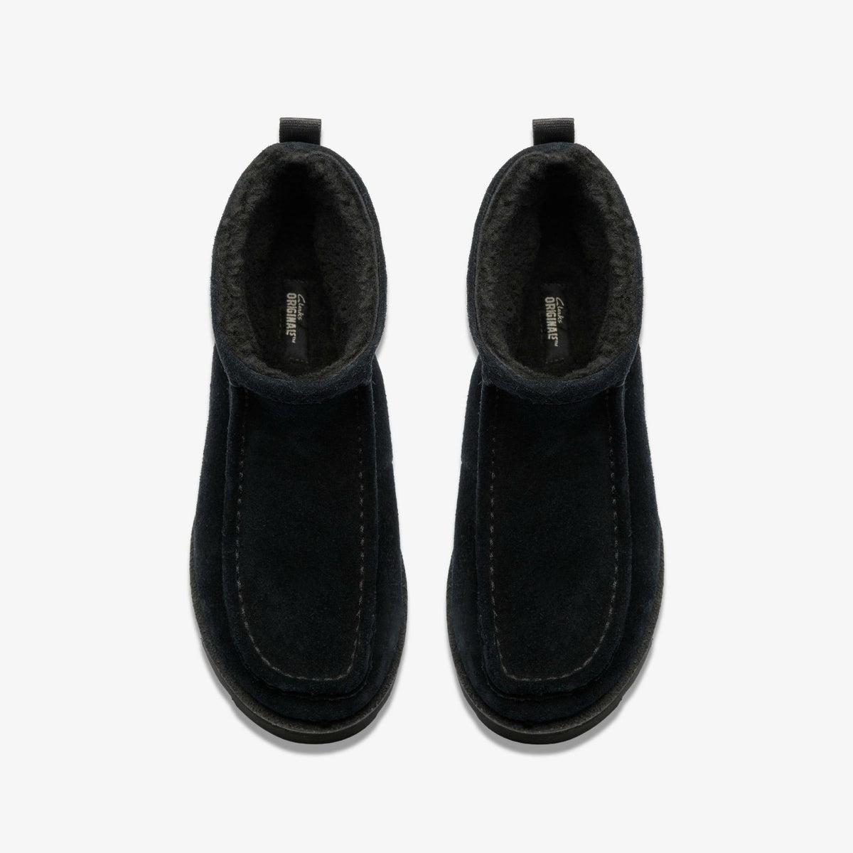 Clarks Meare Rooey Black Suede Warmlined