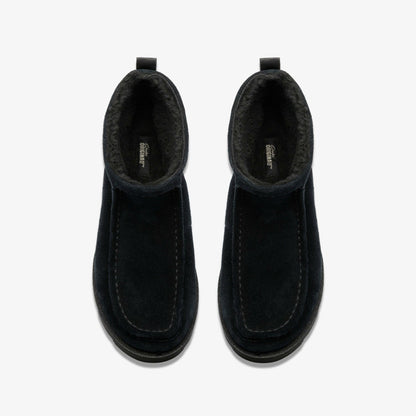 Clarks Meare Rooey Black Suede Warmlined