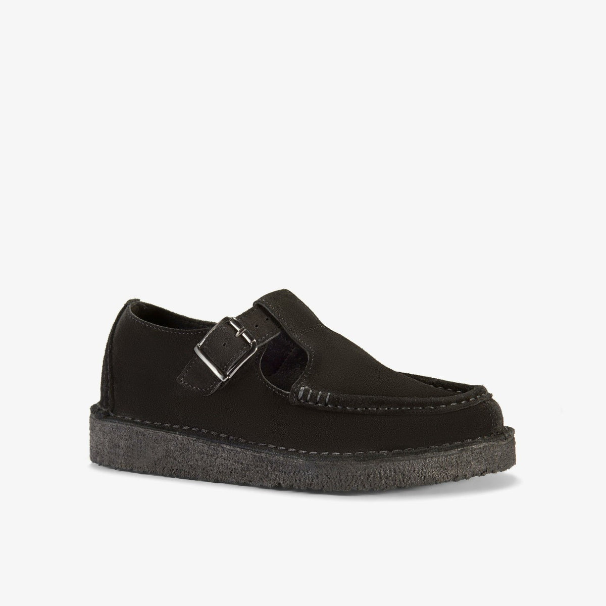 Clarks Nomad T Bar Black Suede