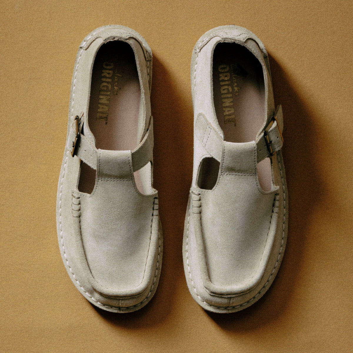 Clarks Nomad T Bar Maple Suede