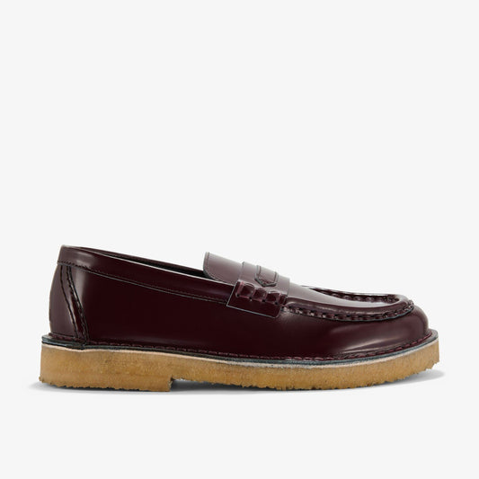 Clarks Nomad Loafer Wine Patent