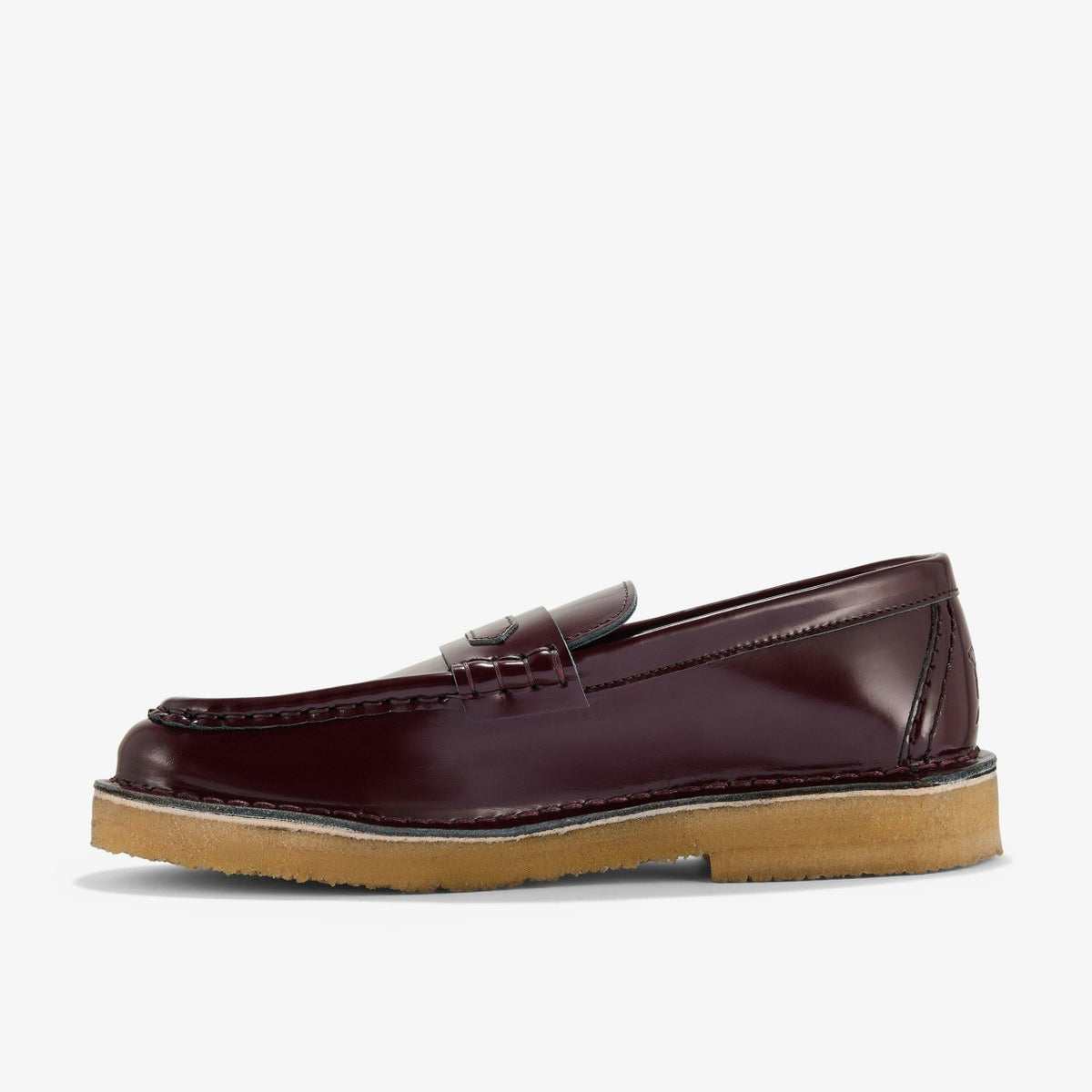 Clarks Nomad Loafer Wine Patent
