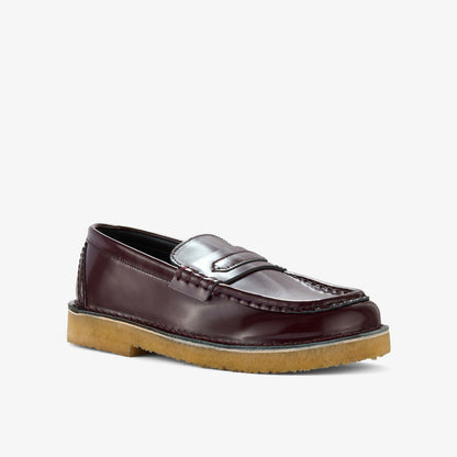 Clarks Nomad Loafer Wine Patent