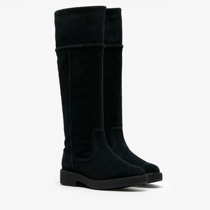 Clarks Nella Hi Black Suede