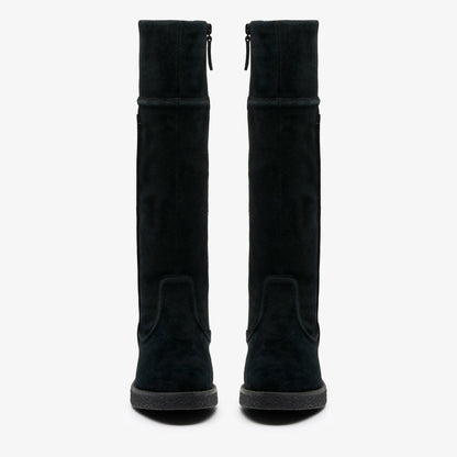 Clarks Nella Hi Black Suede