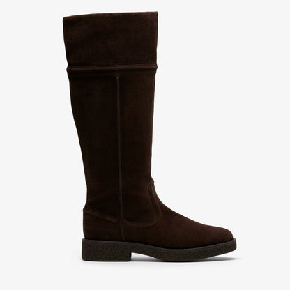 Clarks Nella Hi Dark Brown Suede