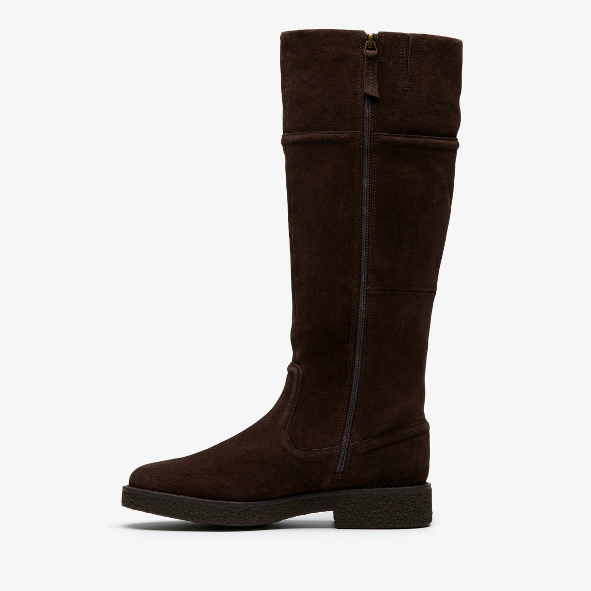 Clarks Nella Hi Dark Brown Suede