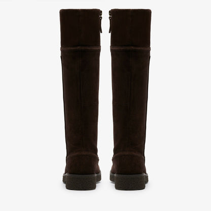 Clarks Nella Hi Dark Brown Suede