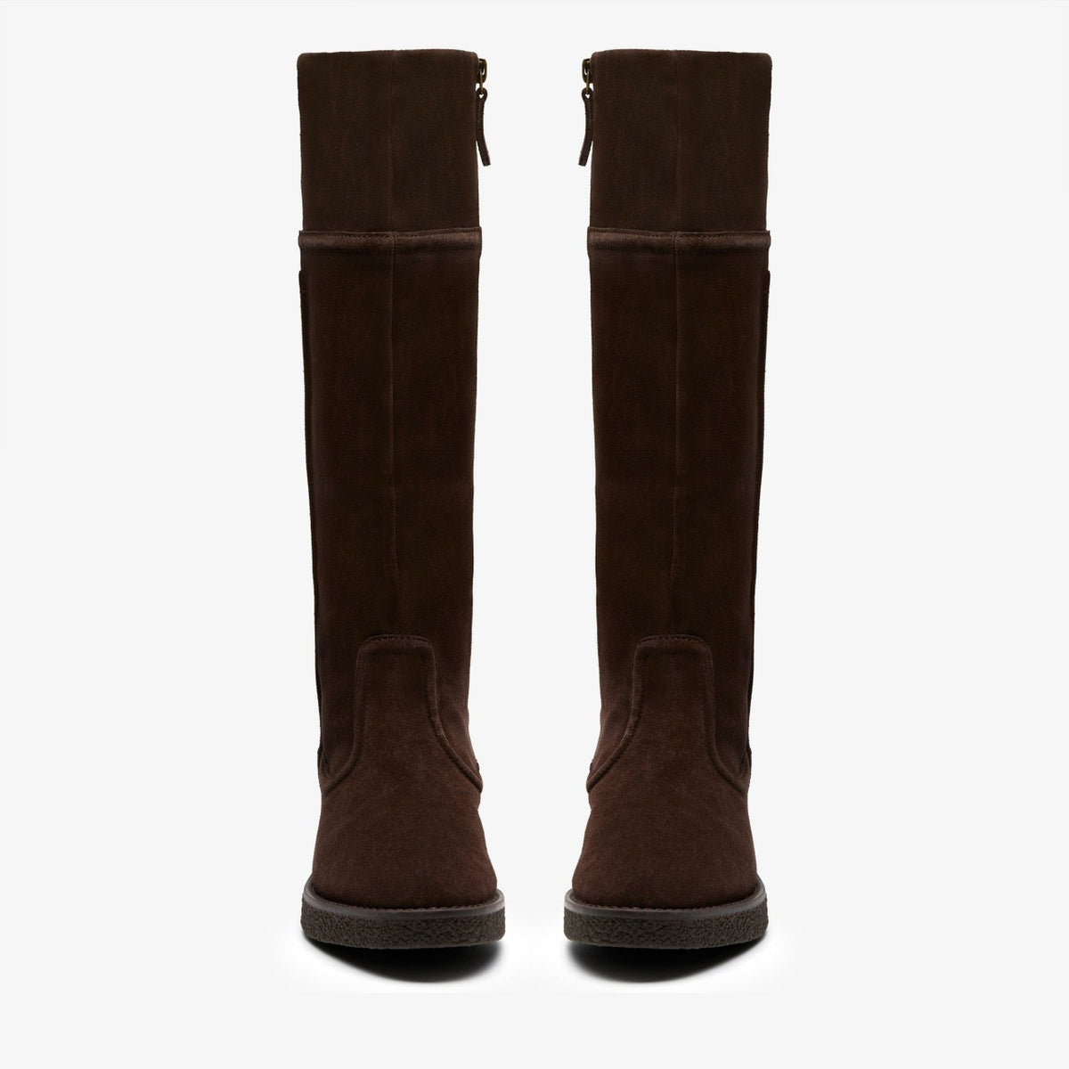Clarks Nella Hi Dark Brown Suede
