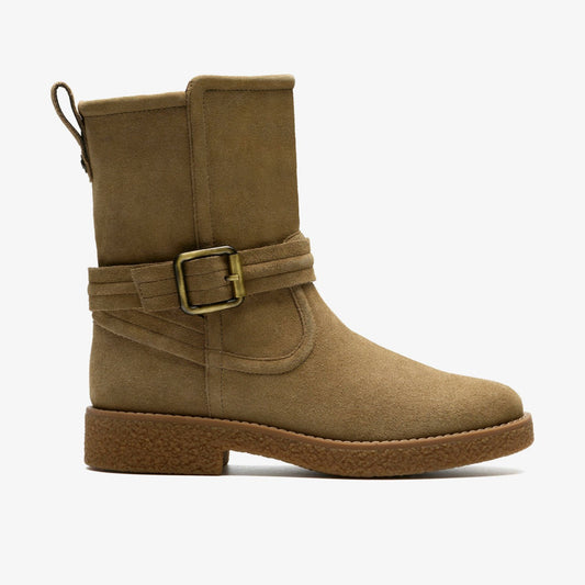 Clarks Nella Mid Dark Sand Suede