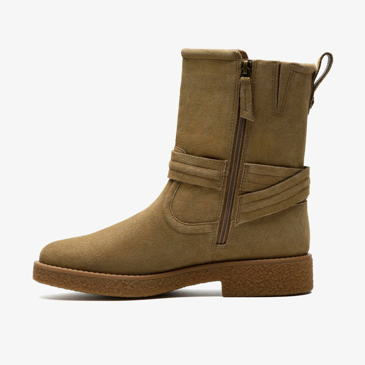 Clarks Nella Mid Dark Sand Suede