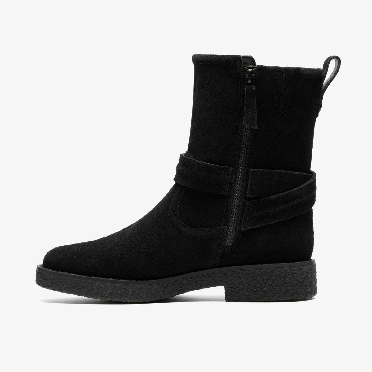 Clarks Nella Mid Black Suede