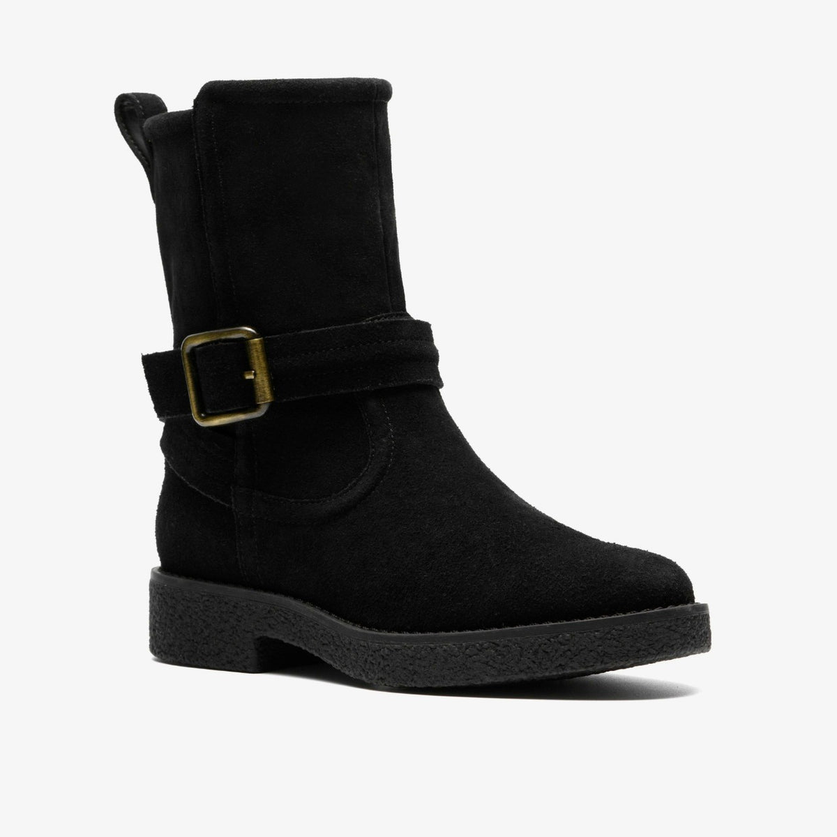 Clarks Nella Mid Black Suede
