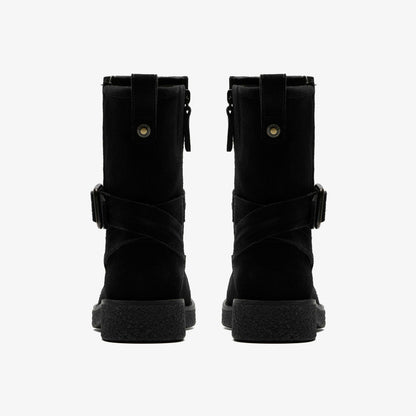 Clarks Nella Mid Black Suede