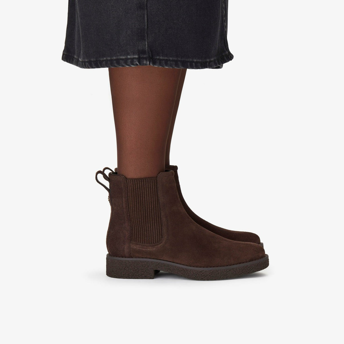 Clarks Nella Top Dark Brown Suede