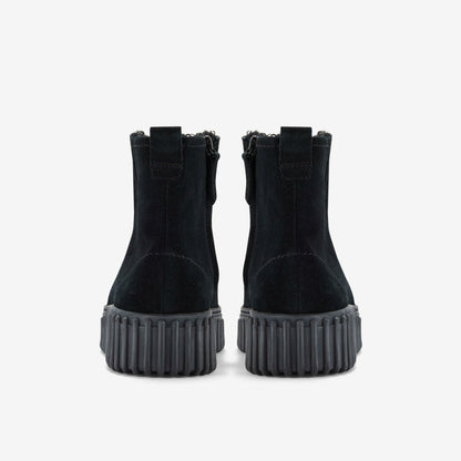 Clarks Torhill Cozy Black Warmlined Suede