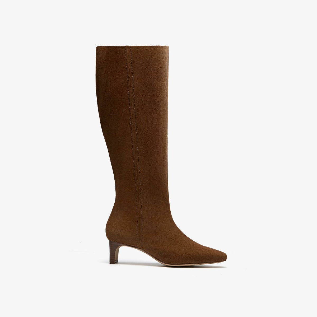 Clarks Edina Tall Walnut Suede
