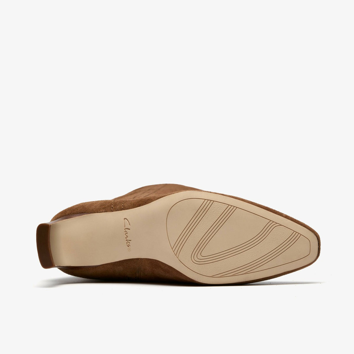 Clarks Edina Tall Walnut Suede