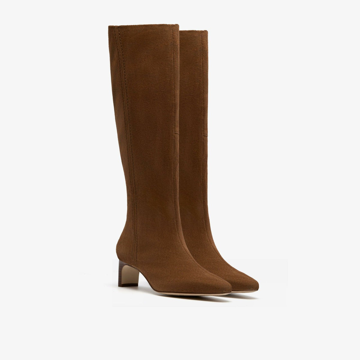Clarks Edina Tall Walnut Suede