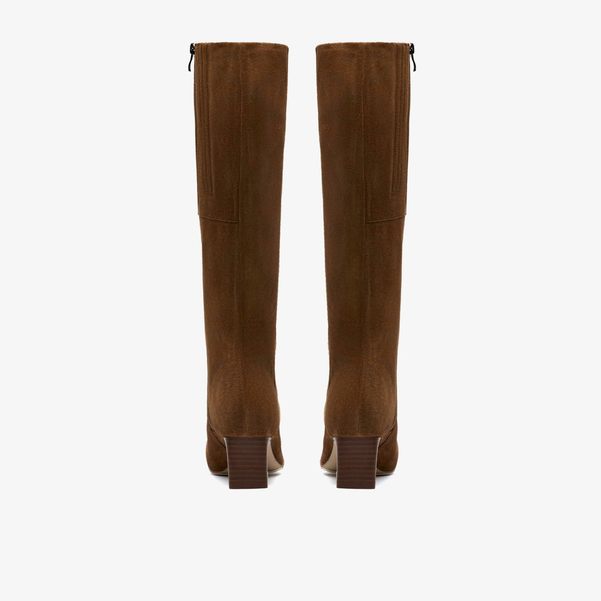 Clarks Edina Tall Walnut Suede