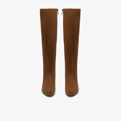 Clarks Edina Tall Walnut Suede