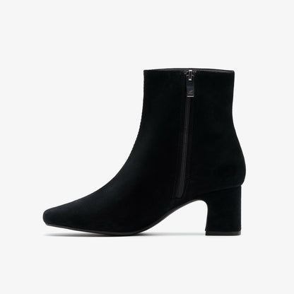 Clarks Fernie Zip Black Suede