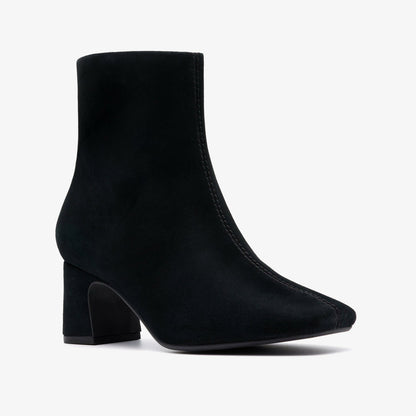 Clarks Fernie Zip Black Suede