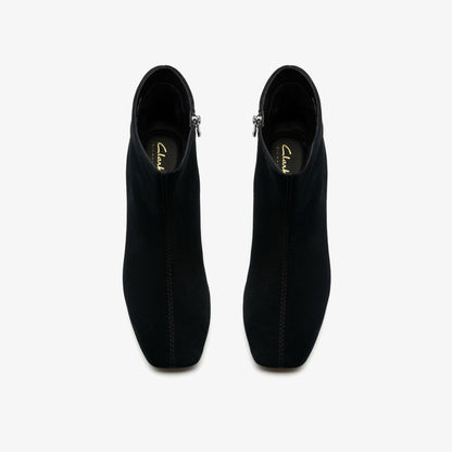 Clarks Fernie Zip Black Suede