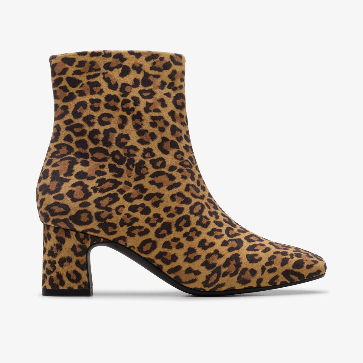 Clarks Fernie Zip Leopard Suede